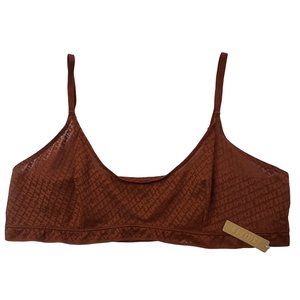 SKIMS Logo Mesh Triangle Bralette Saffron 3X
